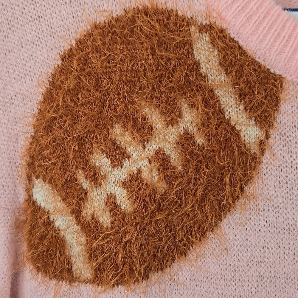 Simply Southern | Fuzzy Pink Football Sweater Size XXL NWT - Picture 5 of 8